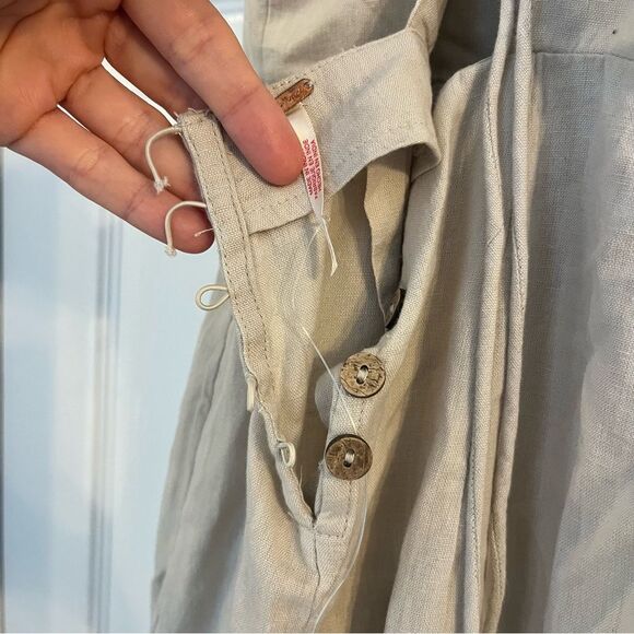 Free People Linen Dress in Ocean Pearl Small - Picture 8 of 9